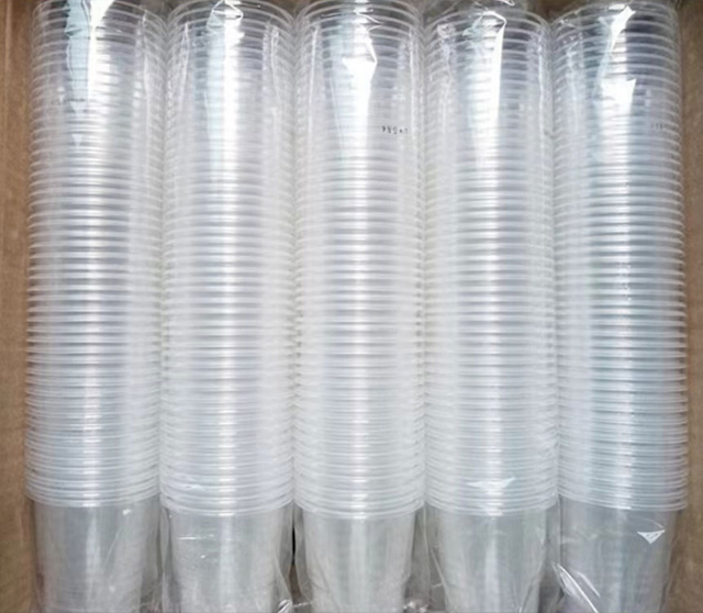 Packaging industry plastic cup handles single row packaging