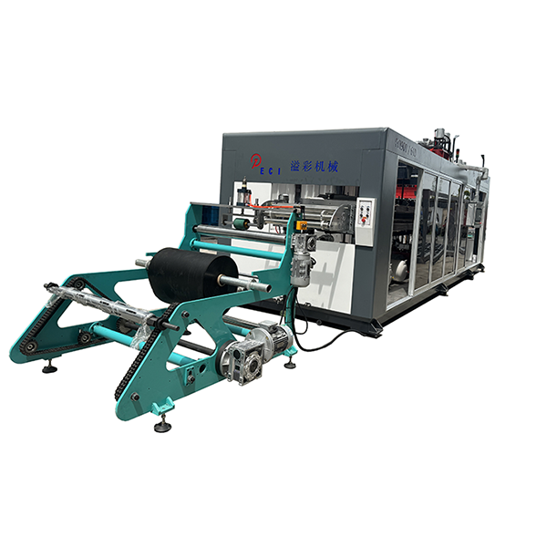 Multi-station positive and negative pressure thermoforming machine for food Packaging