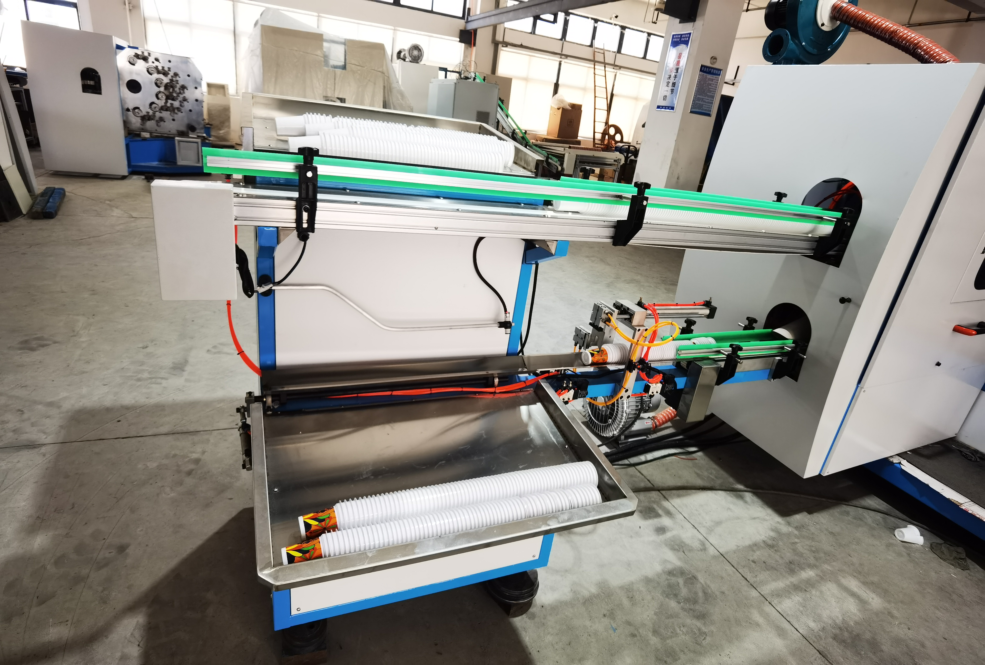 Inlet and Outlet Device of Multi-color Curved Offset Press Cup Printing Machine